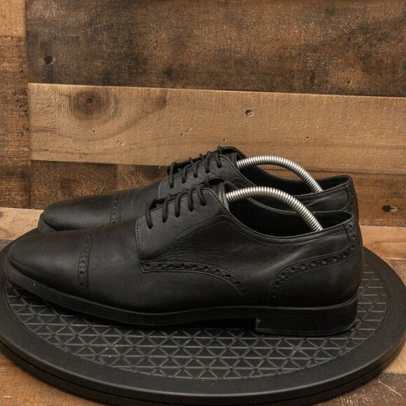 COLE HAAN GRAND OS MENS DRESS SHOES BLACK LEATHER CAP TOE OXFORDS SIZE 11M - Picture 5 of 9